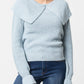 Maglione in maglia con maxi collo a scialle