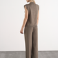 Set pantaloni e top in maglia
