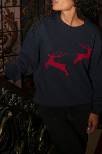 Maglione unisex con renne