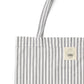 Borsa tote in cotone organico a righe bianco e blu