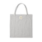 Borsa tote in cotone organico a righe bianco e blu