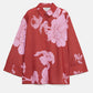 Camicia in raso stampata oversize