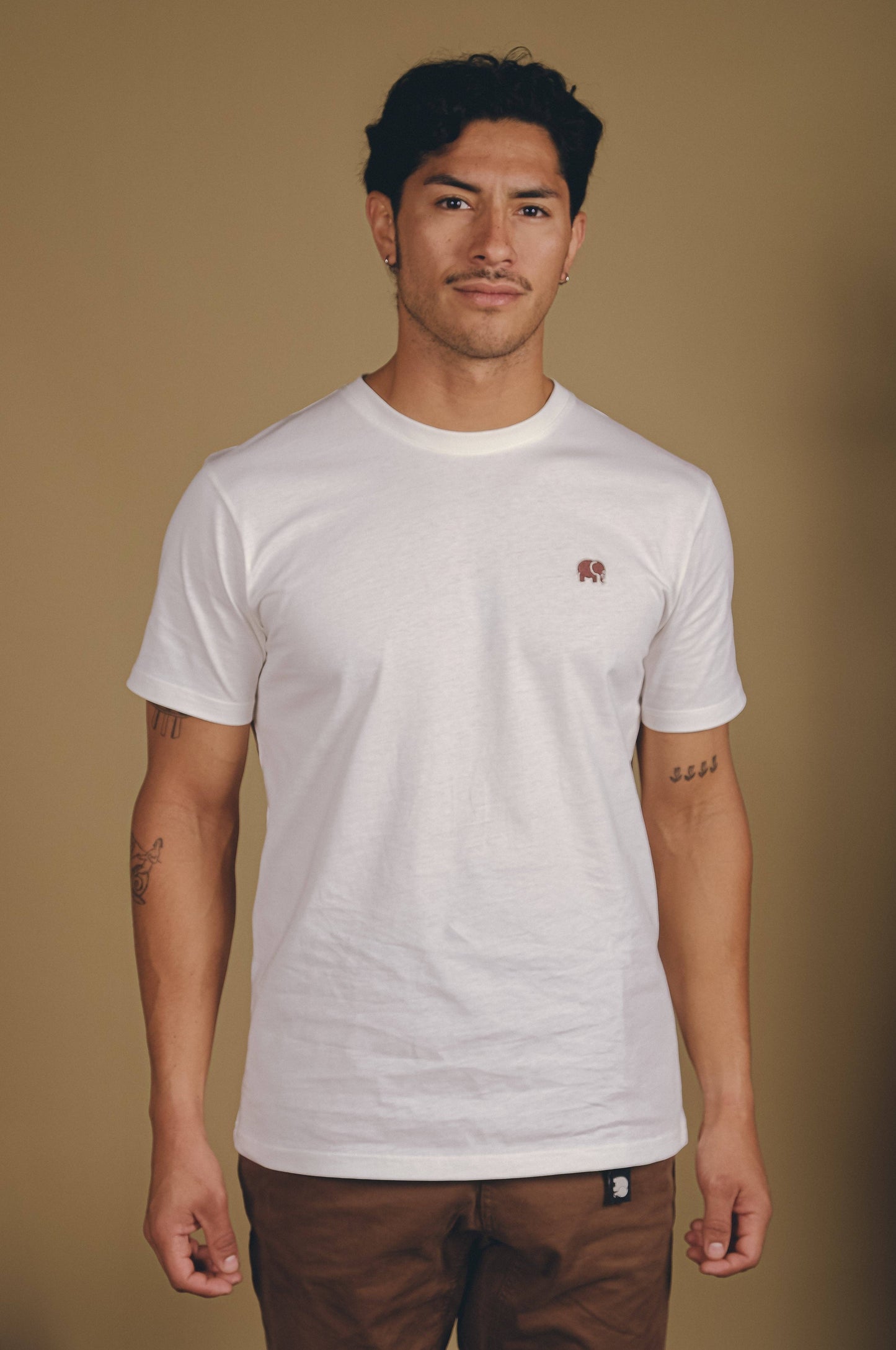 T-shirt essenziale in cotone biologico color naturale