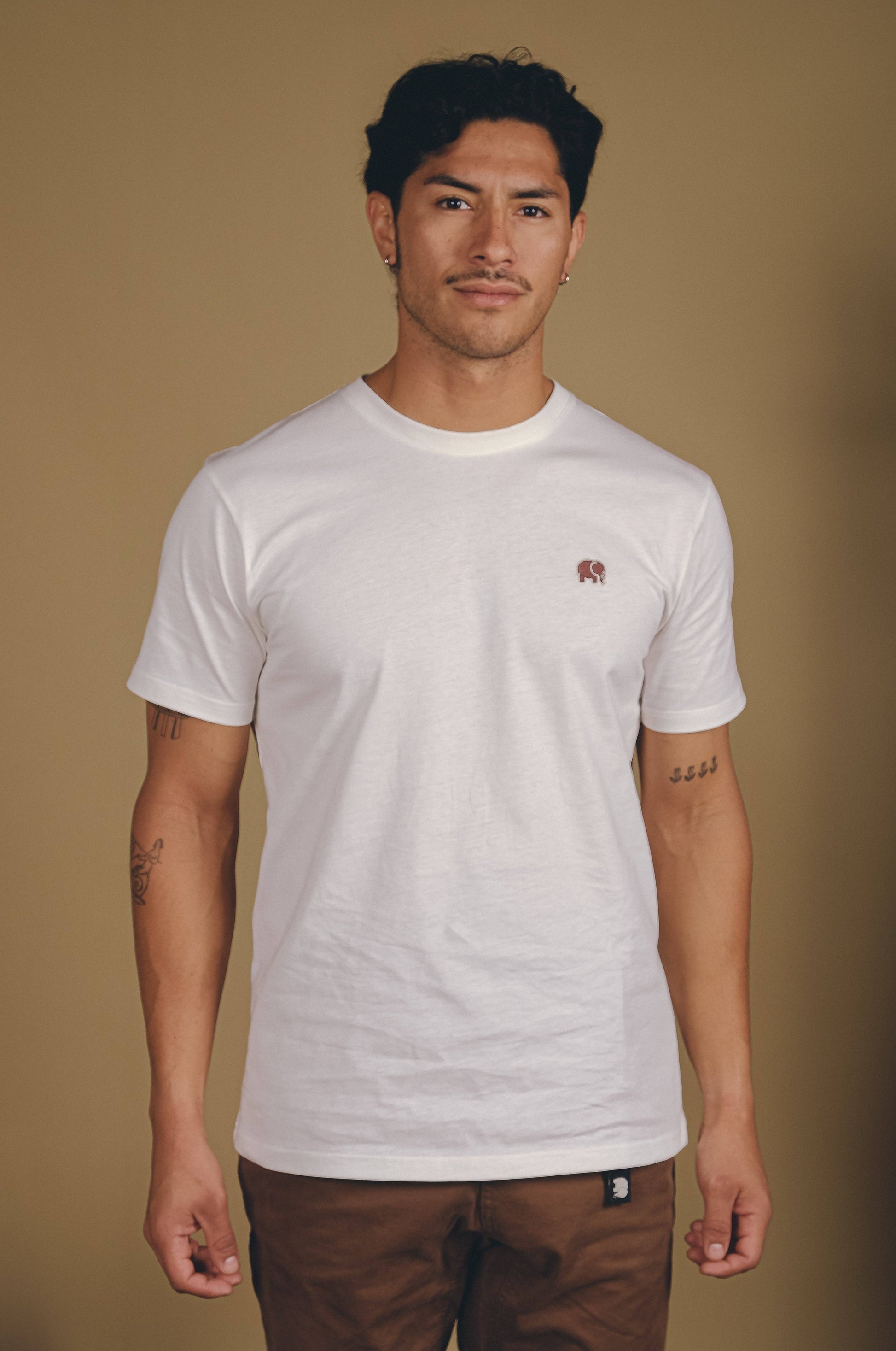T-shirt essenziale in cotone biologico color naturale