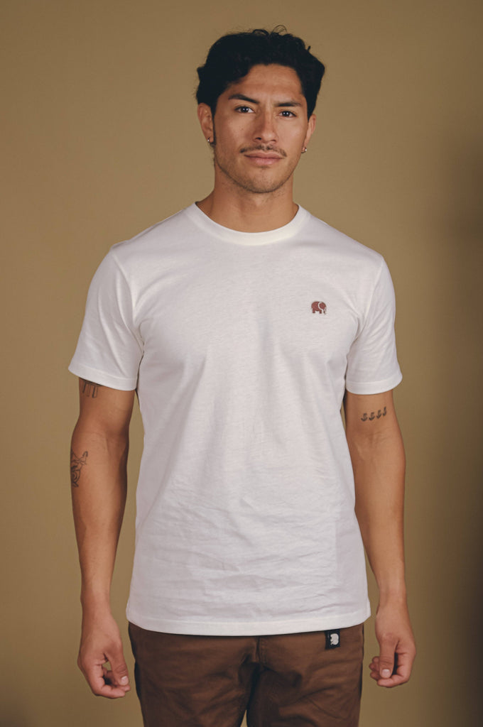 T-shirt essenziale in cotone biologico color naturale