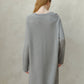 Abito midi girocollo in lana merino extrafine