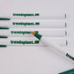 Confezione da 5 penne a sfera ecologiche BIC con logo Trendsplant bianco e verde