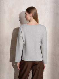 Maglia in maglia boxy con bottoni laterali