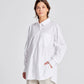 Camicia lunga in popeline di cotone biologico bianca