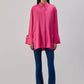 Camicia in raso con polsini ampi