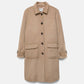 Cappotto lungo minimal con colletto classico