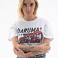T-shirt vintage con grafica giapponese Daruma