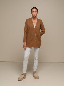 Blazer doppiopetto in maglia misto viscosa