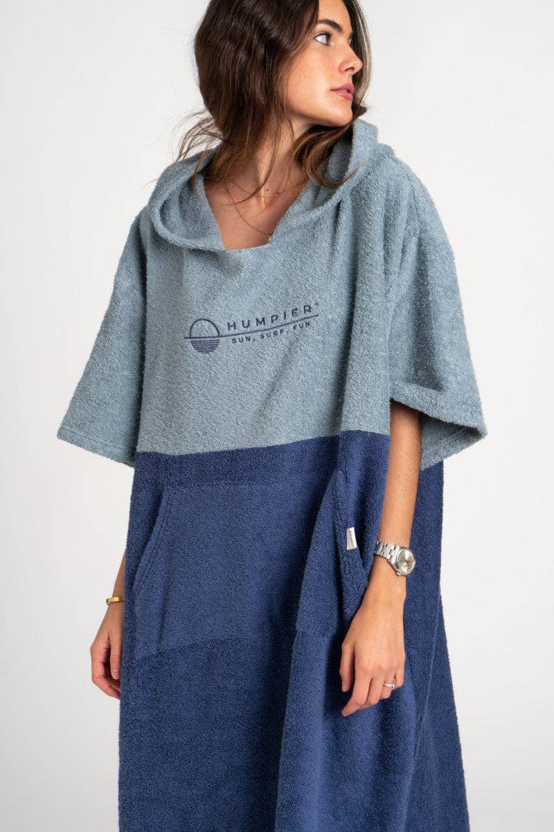Poncho Surf Blu Tramonto in Cotone Biologico