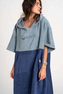 Poncho Surf Blu Tramonto in Cotone Biologico