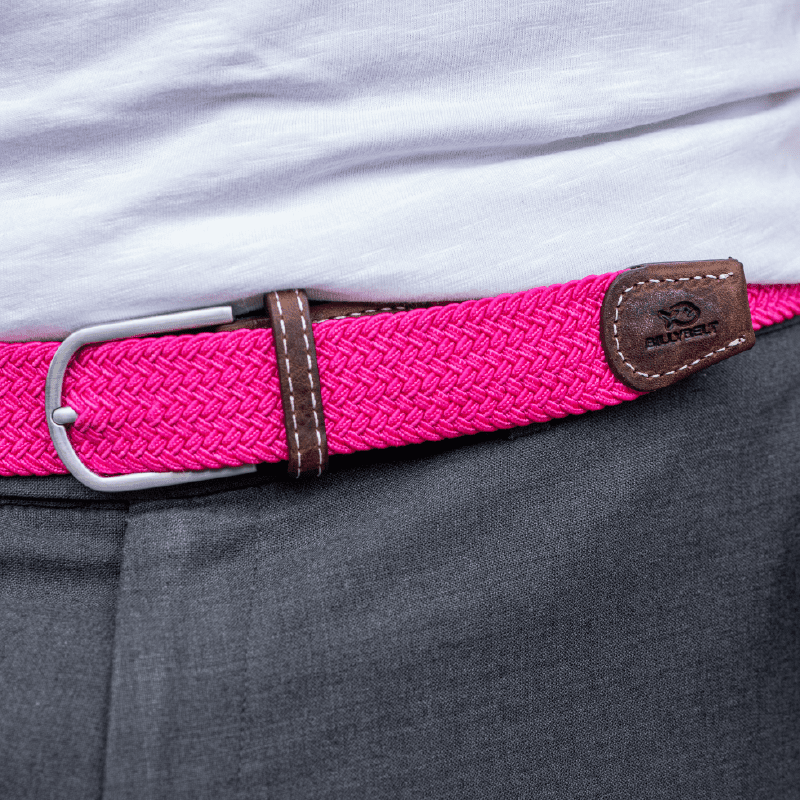 Cintura elastica intrecciata fucsia