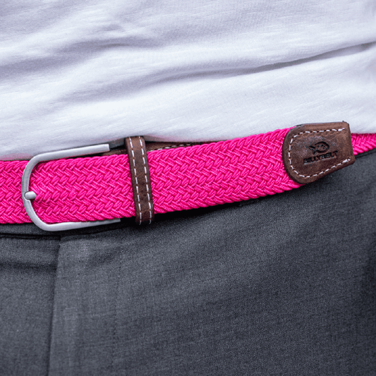 Cintura elastica intrecciata fucsia