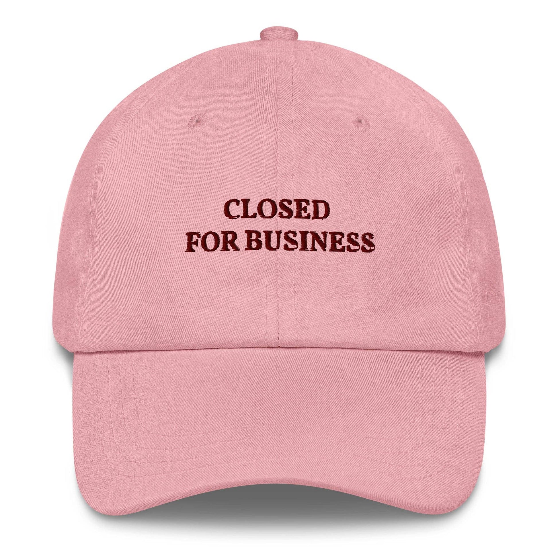 Cappellino da baseball ricamato "Closed for Business"