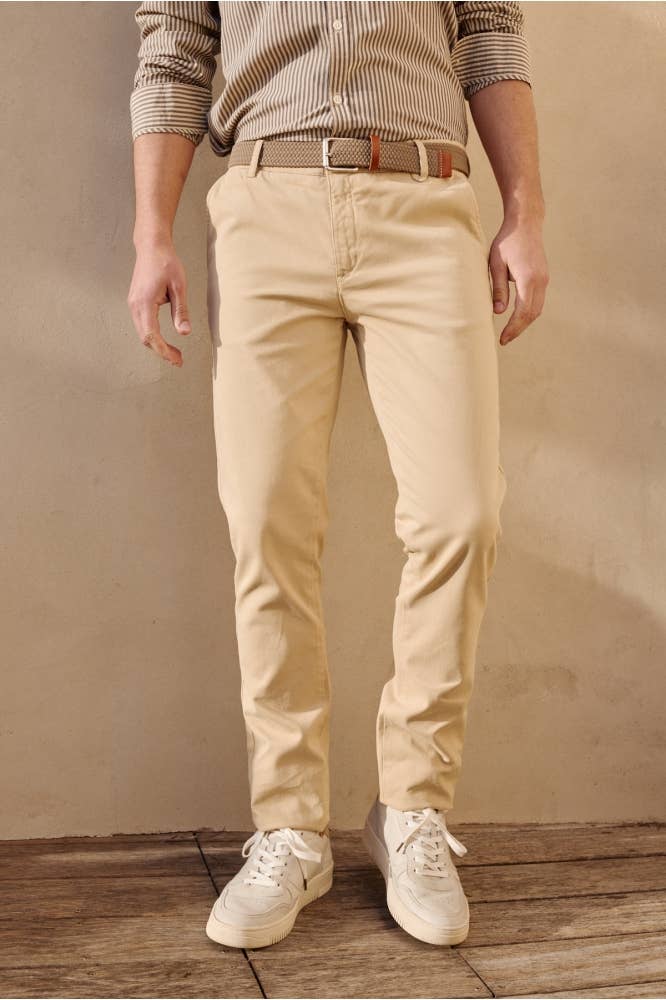 Pantaloni chino slim Joe beige