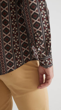 Camicia comfort a fantasia