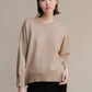 Maglione girocollo oversize effetto tweed