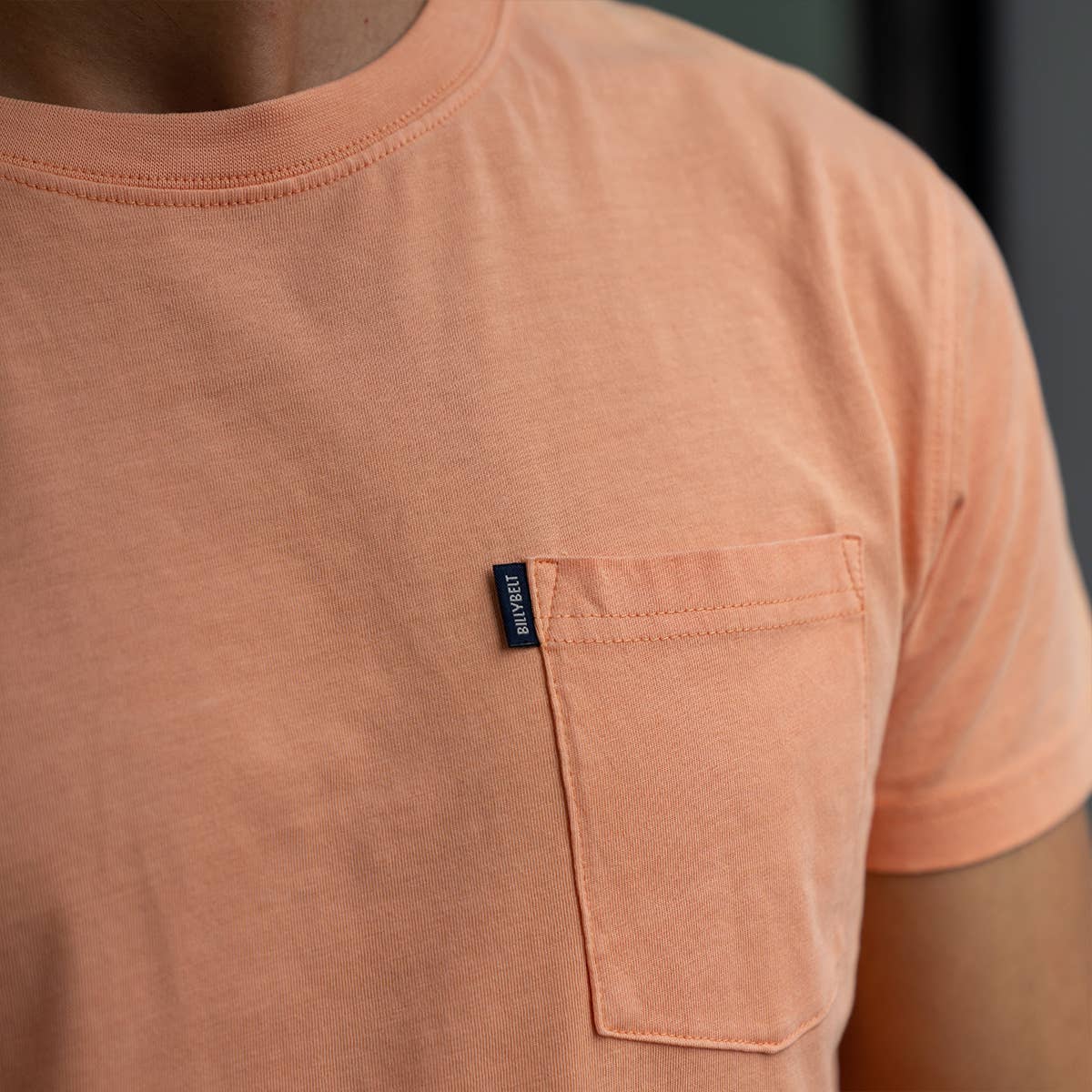 T-shirt in cotone organico tinta capo arancione