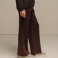 Pantaloni a zampa beige da donna