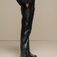 Pantaloni donna in ecopelle PU neri