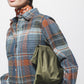 Camicia a quadri in cotone con ricamo