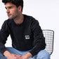 Felpa in cotone biologico Winter nera