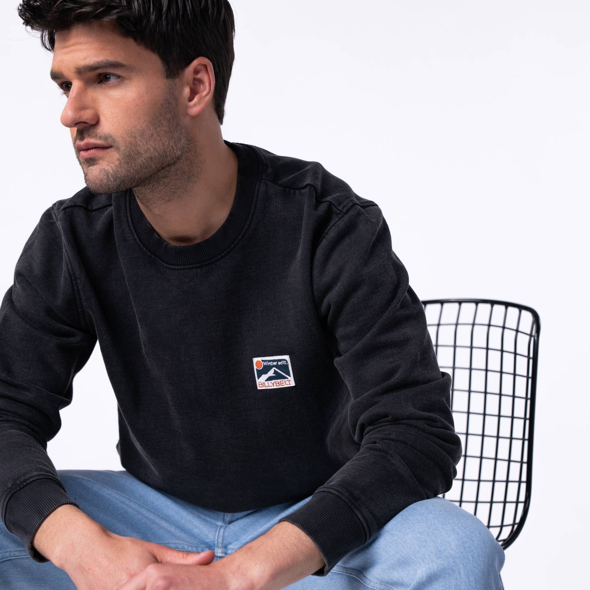 Felpa in cotone biologico Winter nera