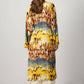 Kimono lungo in viscosa tie-dye boho