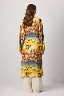 Kimono lungo in viscosa tie-dye boho