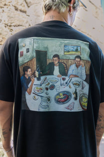 T-shirt NWHR in cotone biologico con stampa artistica