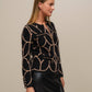 Giacca jacquard con zip e tasche decorative