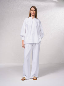 Blusa con maniche a palloncino