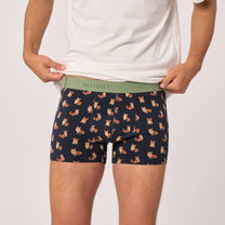 Boxer in cotone biologico con stampa Corgi