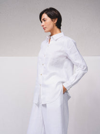 Camicia in lino a maniche lunghe
