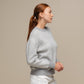 Maglione in maglia pied-de-poule da donna girocollo