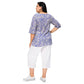 Camicetta estiva boho in voile di cotone con maniche 3/4