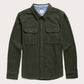 Overshirt in twill riciclato verde salvia scuro