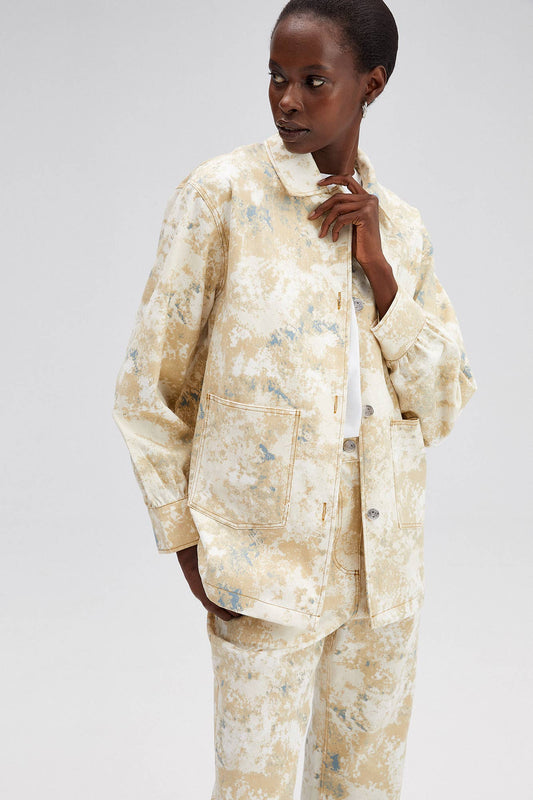 Giacca in cotone tie-dye