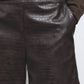 Pantaloncini in ecopelle effetto coccodrillo