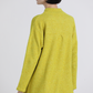 Maglia tunica lunga bouclé con collo alto