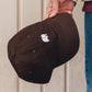 Cappellino in cotone con logo ricamato marrone
