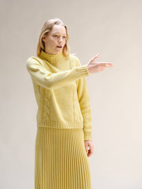 Maglione a trecce in misto cashmere “Ricciolo” 3D Knit