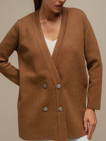 Blazer doppiopetto in maglia misto viscosa