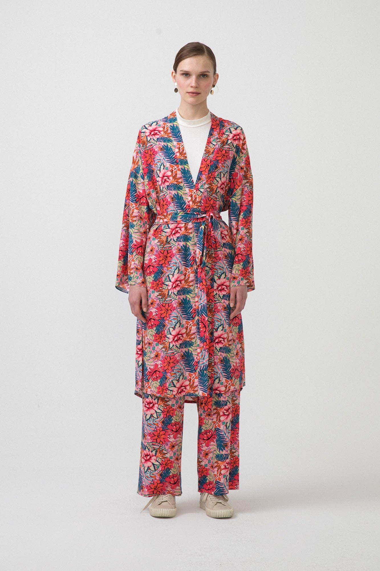 Set kimono con stampa etnica