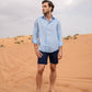 Camicia uomo in lino riciclato Azzurro Cielo