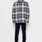 Camicia imbottita tartan bianco e nero Nemesi